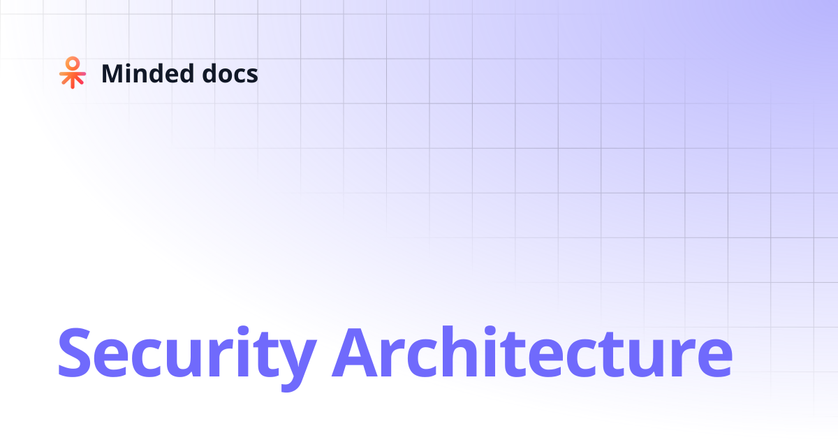 Security Architecture | Minded docs